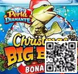 Pantalla de Christmas Big Bass Bonanza con temática navideña y pesca